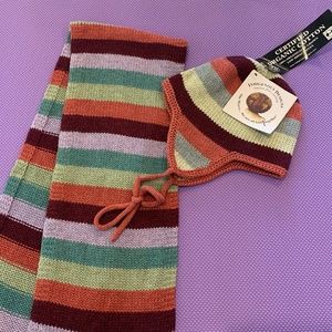Organic Scarf and Hat Gift Set for Girl/Boy. Indigenous Designs - fair trade